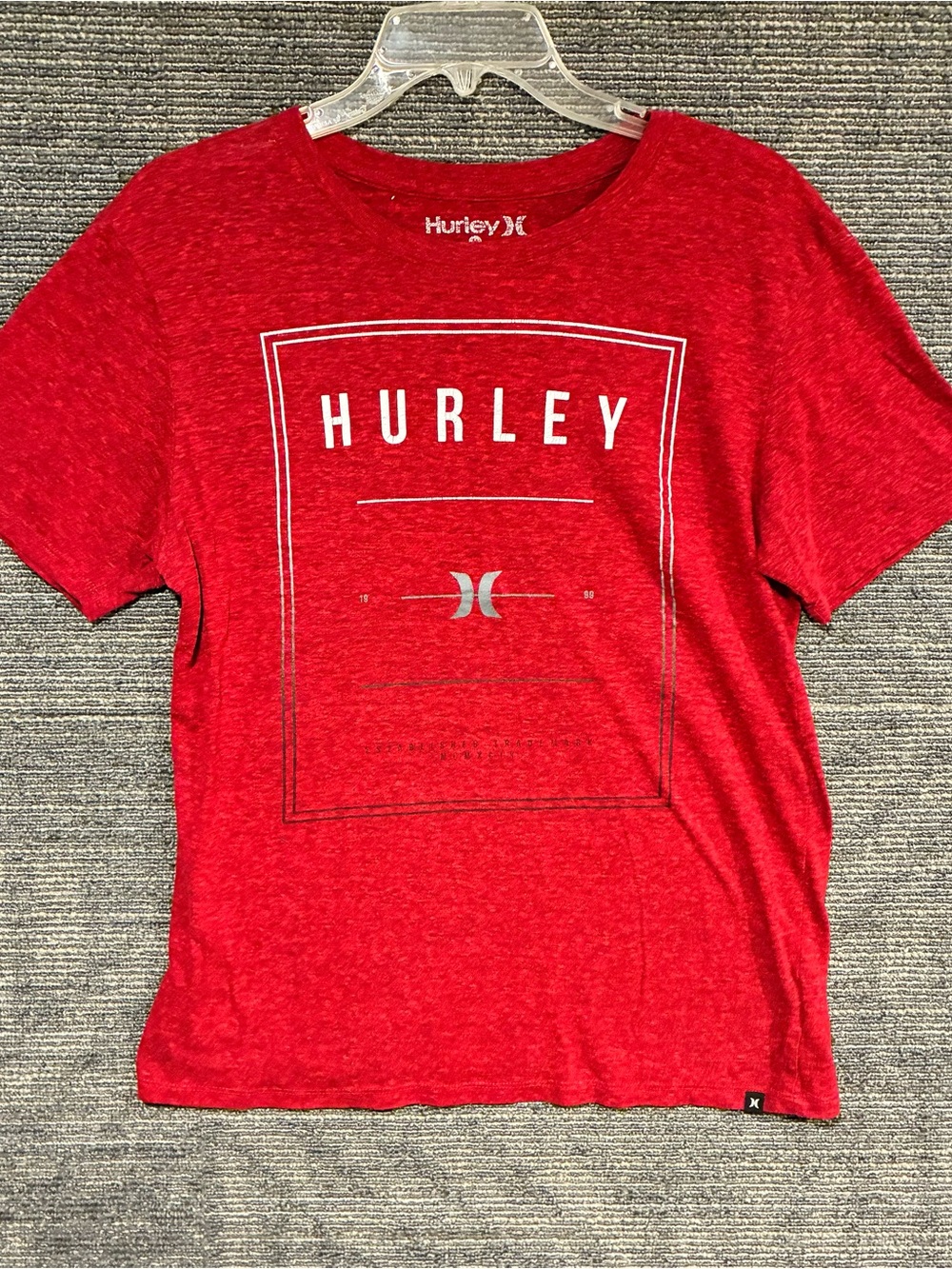 Hurley Men’s Red Crew Neck Graphic Tee Sz M